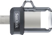SanDisk 128 GB Ultra Duel Drive Micro USB + USB 3.0 Pendrive - Fekete