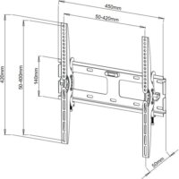 Techly 301269 23"-55" LCD TV/Monitor fali tartó Fekete