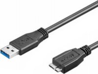 Goobay 95026 USB micro-B 3.0 kábel 1.8m - Fekete
