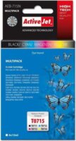 ActiveJet AEB-715N (Epson T0711, T0712, T0713, T0714) Tintapatron készlet - Fekete + Színes
