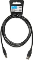iBox IKU2D18 USB 2.0 A - USB 2.0 B (apa - apa) kábel 1.8m - Fekete