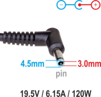 Akyga AK-ND-45 120W HP notebook adapter