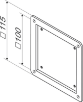 Roline 75/100 VESA adapter - fekete