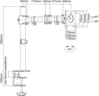 Maclean MC-690 13"-27" LCD TV/Monitor asztali tartó - Fekete