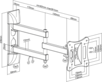 Maclean MC-719 13"-27" LCD TV/Monitor fali tartó - Fekete
