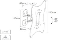 Maclean MC-501A B 23"-42" LCD TV/Monitor fai tartó - Fekete
