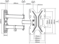 Maclean MC-648 23"-42" LCD TV/Monitor fali tartó - Fekete