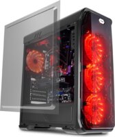 LC-Power Gaming 988B Red Typhoon Window Számítógépház - Fekete