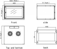 TechlyPro 19" Fali rack szekrény 6U 320mm - Fekete