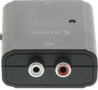 Nedis/König KNACO2504 Toslink+RCA - RCA Konverter (1x Toslink anya + 1x RCA anya - 2x RCA anya) Sötétszürke