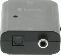 Nedis/König KNACO2504 Toslink+RCA - RCA Konverter (1x Toslink anya + 1x RCA anya - 2x RCA anya) Sötétszürke
