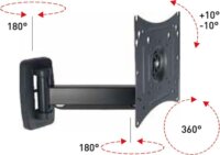 Roline 17.03.0007 10"-40" LCD TV/Monitor fali tartó - Fekete