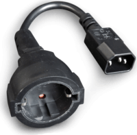 Gembird C14 apa - Schuko anya Adapter kábel 0.15m Fekete