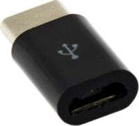 Sbox AD.USB-C B USB 2.0 anya - Type-C apa adapter - Fekete