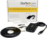 Startech USB 2.0 A apa - VGA anya adapter - Fekete
