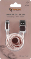 Sbox USB-iPhone 7 Lightning iPhone töltőkábel 1.5m - Rozé-arany