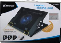 Vakoss LF-1860AL laptop hűtőpad 17" USB - Fekete