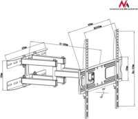 Maclean MC-760 26"-55" LCD TV/Monitor fali tartó Fekete