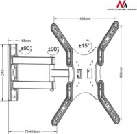 Maclean MC-759 13"-55" LCD TV/Monitor fali tartó Fekete