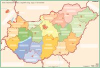 Stiefel "Magyarország közigazgatása / Színes vaktérkép" A3 könyökalátét