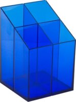 ICO Szögletes írószertartó - Áttetsző kék