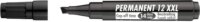 ICO Permanent 12 XXL 1-4mm Alkoholos marker - Fekete