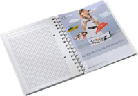 Leitz Wow 80 lapos A5 kockás spirálfüzet - Kék