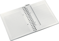 Leitz Wow 80 lapos A5 kockás spirálfüzet - Rózsaszín