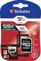 Verbatim 128GB Premium U1 microSDXC UHS-I CL10 memóriakártya + Adapter