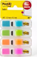 Post-it 12x43 mm Jelölőcímke adagolóban - Vegyes színek (4x35 lap)