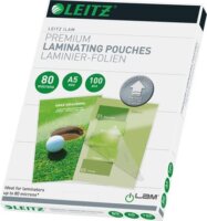 Leitz iLam 80 mikron A5 fényes lamináló fólia (100 db / csomag)