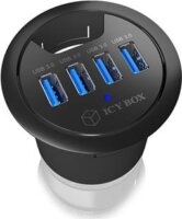 IcyBox IB-HUB1403 USB 3.0 HUB (4 port) Fekete