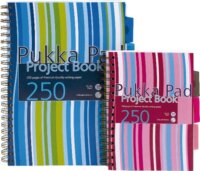 Pukka Pad Stripe project book 250 lapos A5 vonalas spirálfüzet