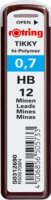 Rotring HB Grafitbél - 0.7mm / Fekete (12 szál)
