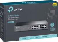 TP-Link TL-SG1016PE 16-port Easy Smart PoE Rack Switch - Fekete