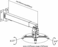 Equip 650703 Univerzási fali / mennyezeti projektor tartó konzol - Fehér