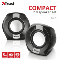Trust 20943 Polo Compact 2.0 hangfal - Fekete-Ezüst