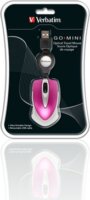 Verbatim Go Mini USB Egér - Rózsaszín