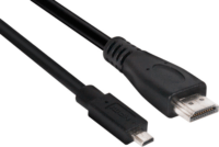 Club3D CAC-1351 Micro HDMI - HDMI (apa - apa) kábel 1m - Fekete