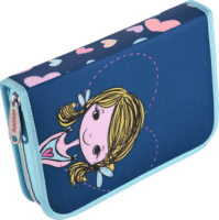 Hama 190709 Szíves lány iskolatáska szett - Kék (3 db / csomag)