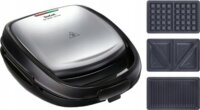 Tefal Snack Time 3in1 Szendvics és gofrisütő - Fekete/Ezüst