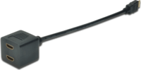 Assmann HDMI apa - 2x HDMI anya elosztó Splitter - Fekete