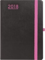 Toptimer Nero A5 napi tervező - Fekete-Pink