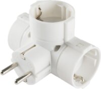 Somogyi TPF-36 Földelt 220V hálózati T elosztó - Fehér