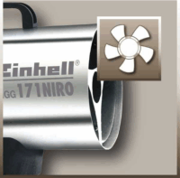 Einhell HGG 171 Niro Hordozható Gázos Hősugárzó 17000W - Ezüst