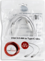 Gembird USB type-C apa - USB 3.0 apa kábel 1.8m - Fehér
