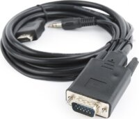 Gembird HDMI - VGA+Audio Adapter kábel 3m - Fekete