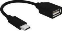 Gembird A-OTG-CMAF2-01 USB-C apa - USB-A anya adapter - Fekete