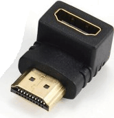 Gembird HDMI 90° L alakú adapter - Fekete