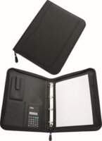 A4 Konferencia mappa gyűrűs szerkezettel számológéppel Fekete